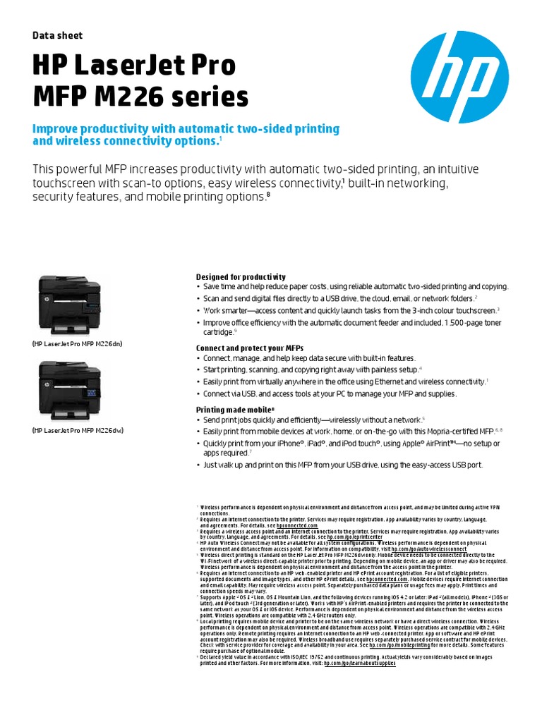 HP 226dw | PDF | Ios | 64 Bit Computing
