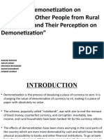 Impact of Demonetization On Farmers and Other People From Rural Background and Their Perception On Demonetization