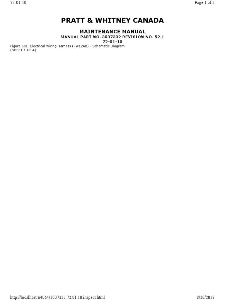 Pratt & Whitney Canada: Maintenance Manual | PDF