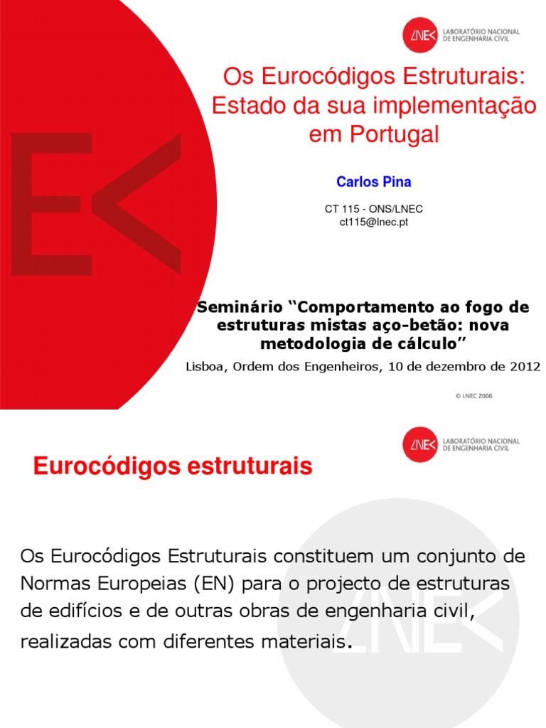 Eurocódigos Estruturais PDF Portugal Engenharia