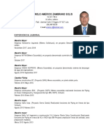 Manolo Zambrano Curriculum Vitae Actualizado 2003