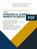 Folleto - Curso de Atencion Al Cliente y Manejo de Quejas