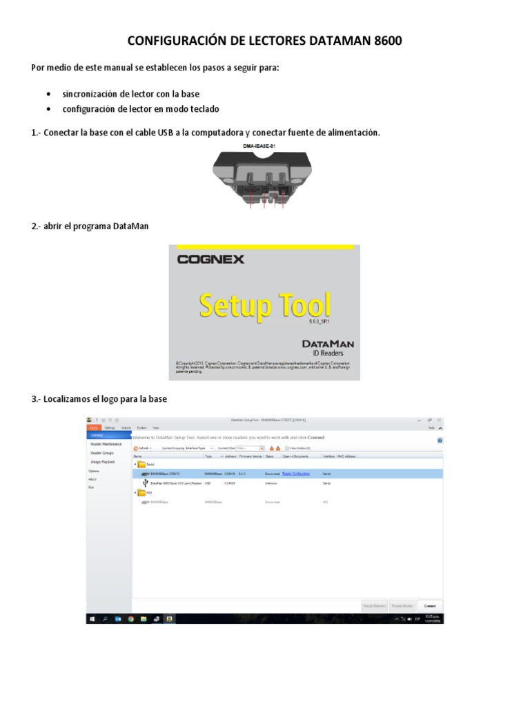 Configuración Lector DataMan 8600 | PDF | Informática