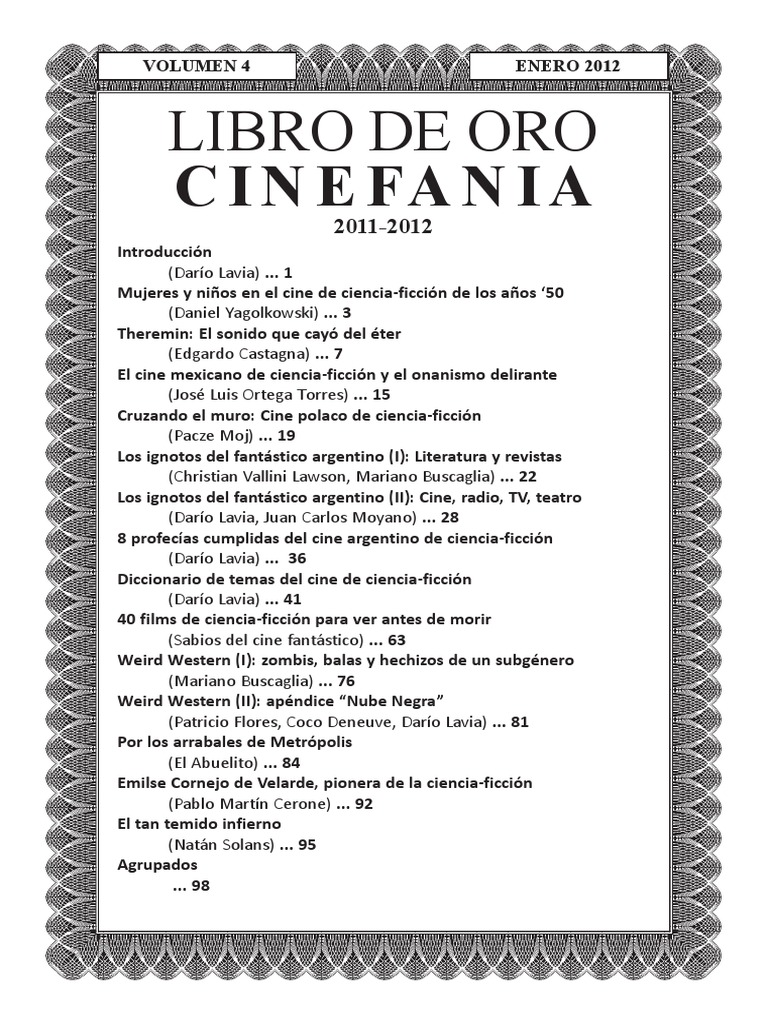 Lavia Libro-Oro Ciencia Ficcion | PDF | Cine | Agitación, image size:768x1024