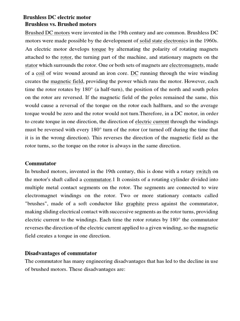 Brushless DC Motor Design Overview | PDF | Electric Motor | Propulsion