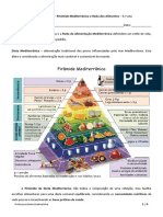 Pirâmide Mediterrânica e Roda Dos Alimentos - Resumo - CN 6