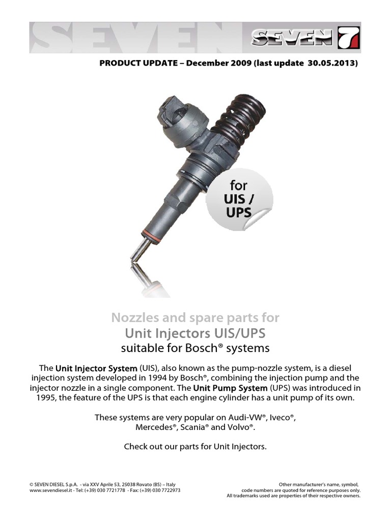 2009 12 UIS UPS Injector | PDF | Fuel Injection | Transportation ...