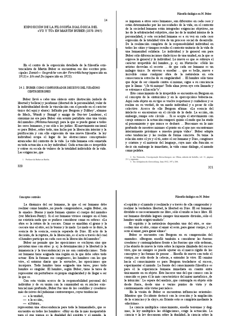 Filosofia dialogica de Martin buber Quitmann Martin