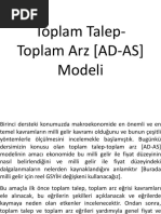 Toplam Talep-Toplam Arz