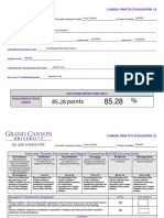 elm490clinical practice evaluation 2 - single placement