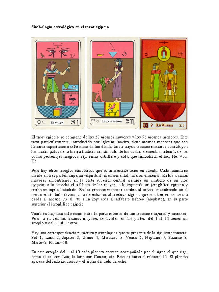 Simbología del Tarot Egipcio | PDF