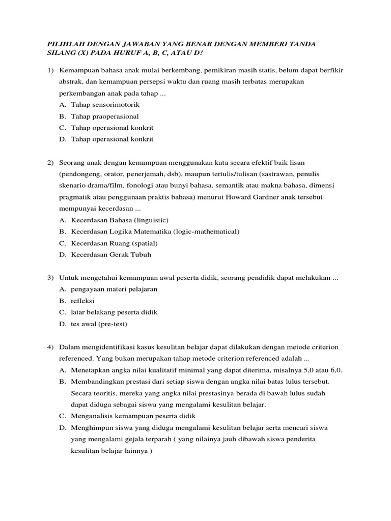 Soal Ukg Matematika Sma Pdf Guru Paud