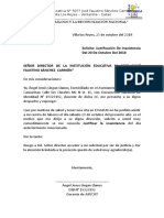 Justificación de inasistencia docente por cita médica