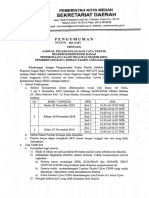 Pengumuman Jadwal Pelaksanaan SKD CPNS Pemko Medan 2018