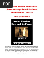 FREE - Invoke The Shadow Men and Its Power PDF