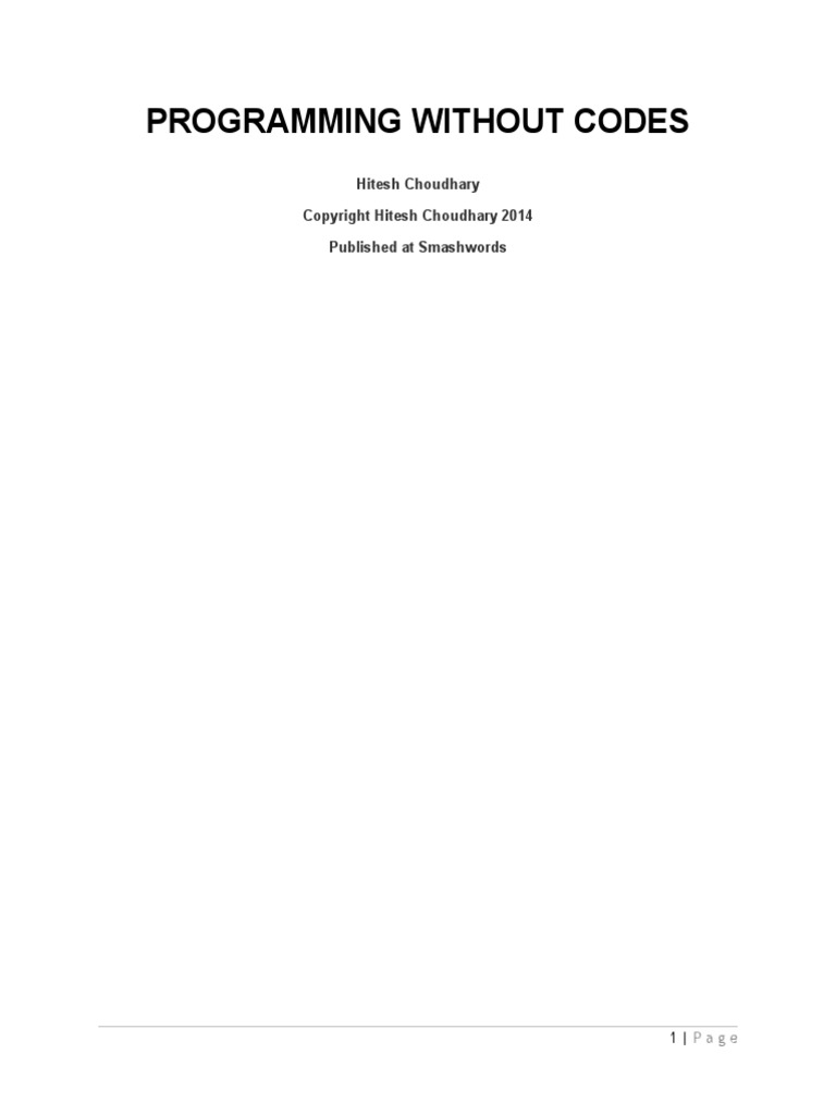 Programming Without Codes PDF Data Type Programming Language
