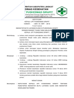 9.1.1.2 Sk Tentang Penetapan Indikator Mutu Layanan Klinis Dan Indikator Kerja Klinis Fix