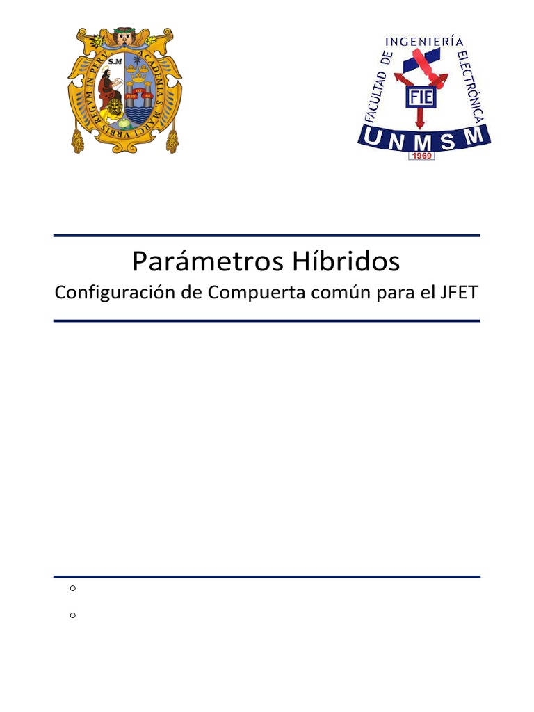 Conf Compuerta Comun JFET (Trabajo) | PDF | Transistor | Transistor de ...