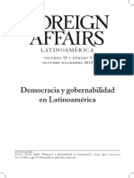 Democracia y gobernabilidad en Latinoamérica
