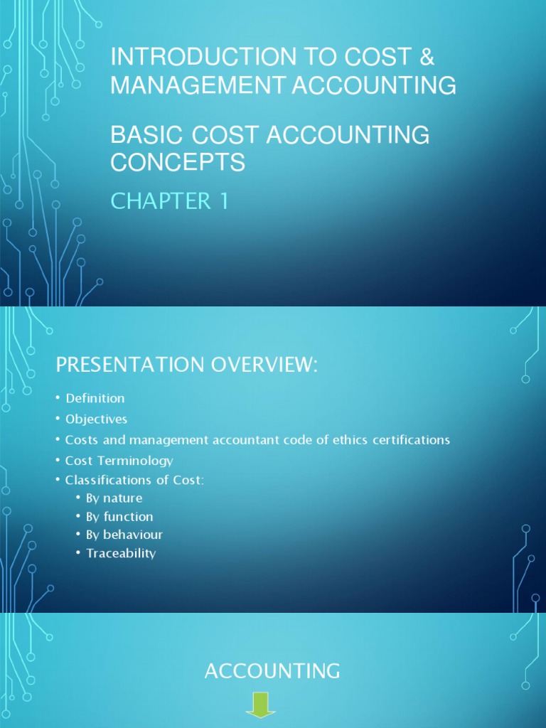 Chapter 1 Introduction To Cost & Management Accounting PDF