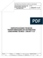 Cns-nt-11-27 - Especificaciones Técnicas de Transformadores de Distribución.