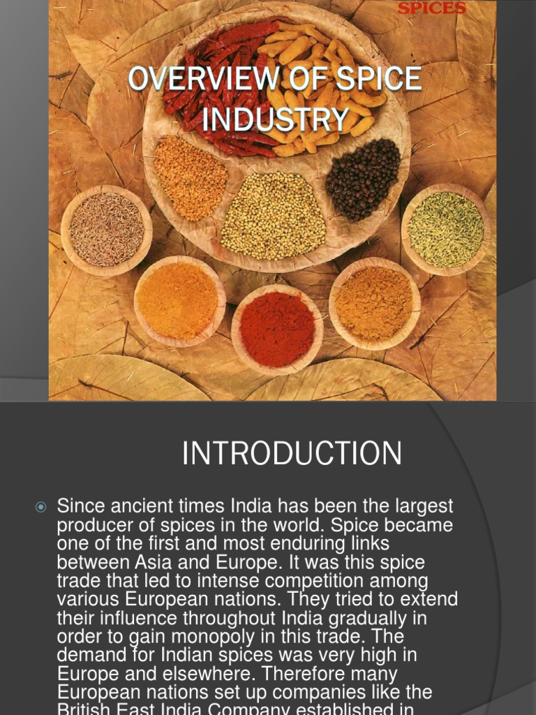 Indian Spice Industry Overview | PDF | Spice | Black Pepper