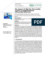 The Impact of Big Five Personality Factors On Organizational Citizenship Behaviour