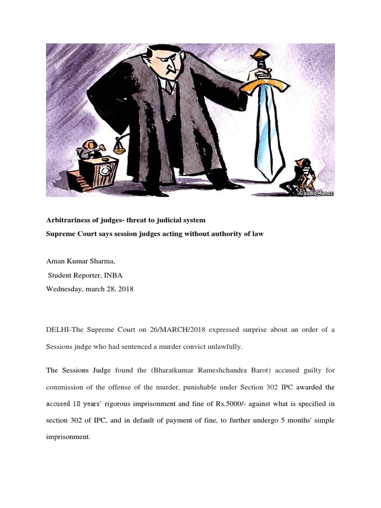 Judges' Arbitrariness Threatens Justice | PDF
