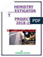 Chemistry Investigator Y Project 2018-19: Setting of Cement