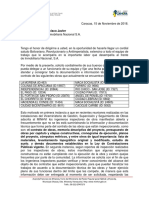 Oficio A Inmobiliaria Sobre Documentacion Tecnica de Obras Estipulada en Contratos