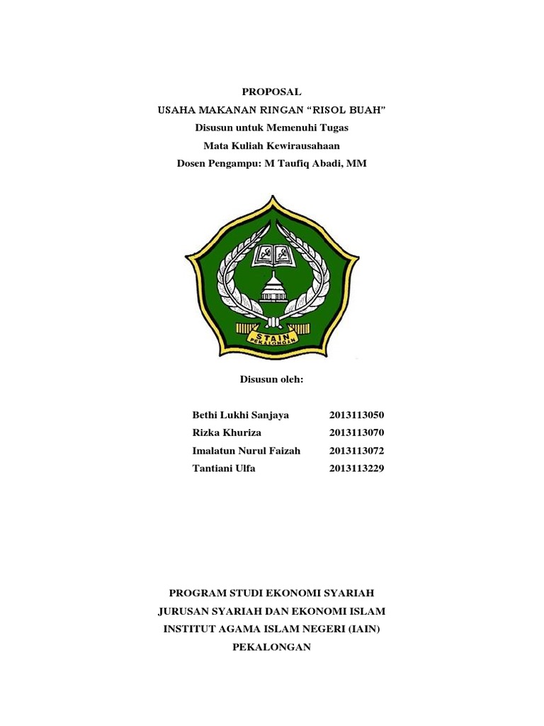 Contoh Proposal Makanan | PDF