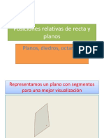 Posiciones Relativas de Recta y Planos