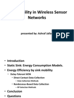 Sink Mobility in Wireless Sensor Networks: Presented By: Ashraf Jallad