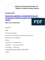 Engineering Applications in Sustainable Design and Development SI Edition 1st Edition Striebig Solutions Manual