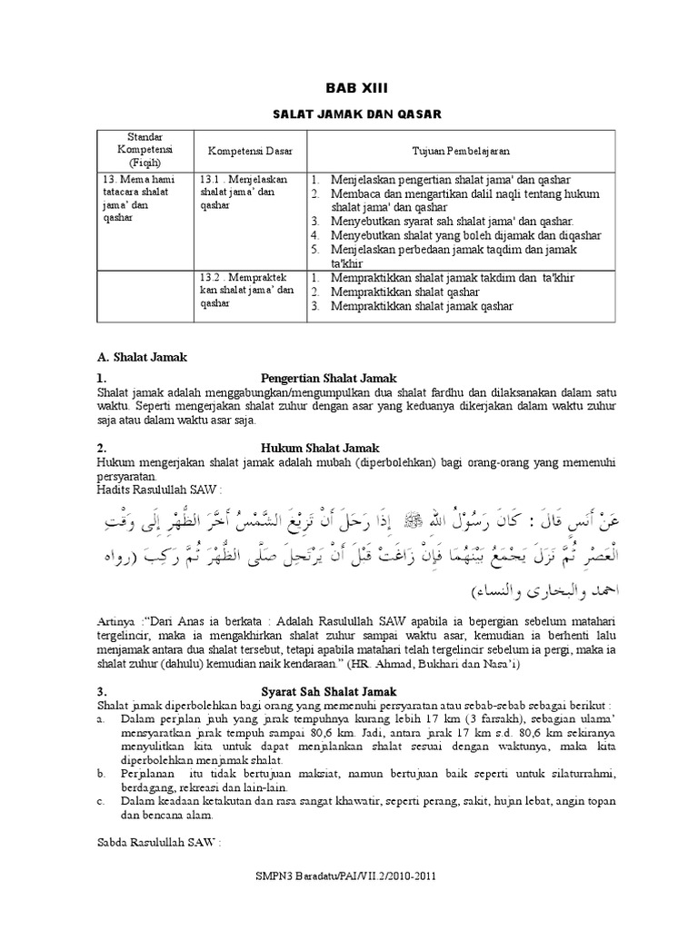 13 Shalat Jama Dan Qasar Pdf