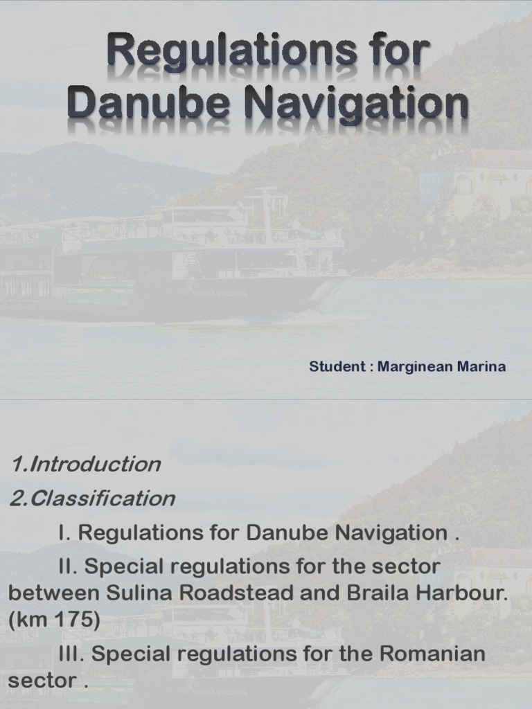 Regulations For Danube Navigation PDF Tugboat Ships