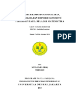 Pengaruh Kemampuan Penalaran, Komunikasi, Dan Disposisi Matematis Terhadap Hasil Belajar Matematika