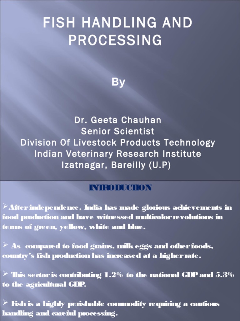 Fish Handling and Processing Guidelines | PDF | Smoking (Cooking ...