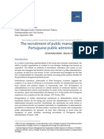 The recruitment of public managers in Portuguese public administration