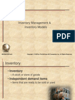 Inventory Management & Inventory Models