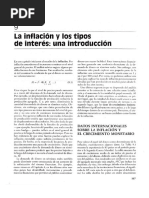 La inflación y los tipos de interés
