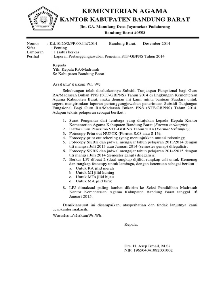 1 Surat Permohonan Lpj Tf 2014