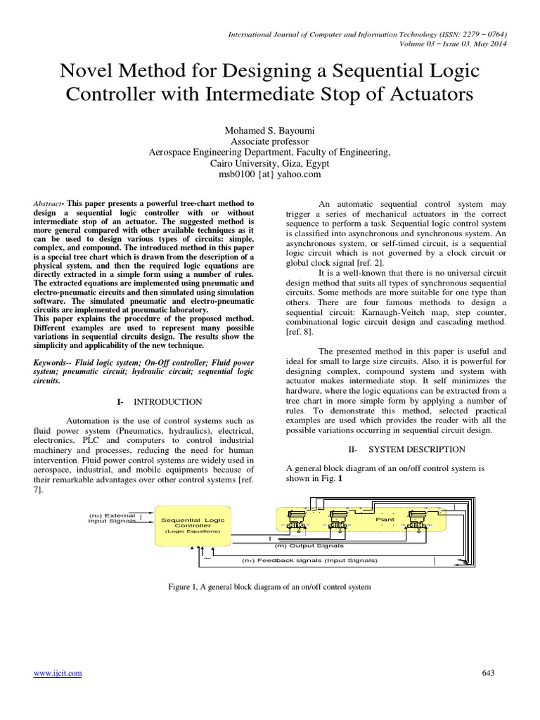Novel Method For Designing A Sequential Logic Controller With ...