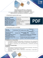 Guía de actividades y rúbrica de evaluación - Tarea 2 - Hidrocarburos aromáticos, alcoholes y aminas (1).docx