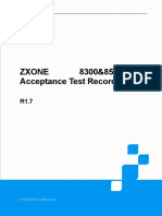 ZXONE 8300&8500&8700 Acceptance Test Record - R1.7