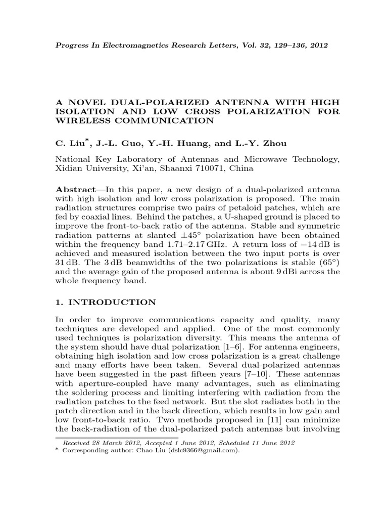 Dual Polarized Antennas | PDF | Antenna (Radio) | Radio