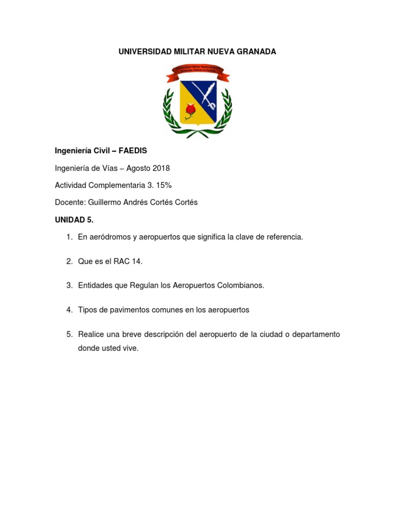 Actividad Complementaria 3 Universidad Militar Nueva Granada