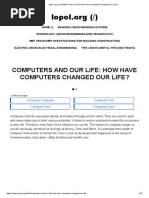 Computers and Our Life - How Have Computers Changed Our Life