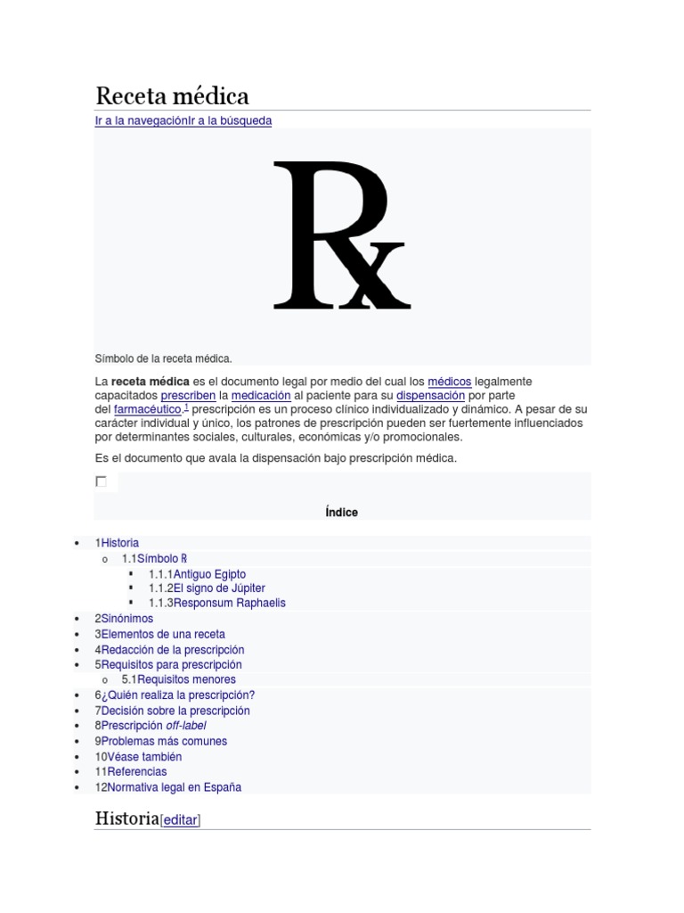 Receta Medica | PDF | Prescripción médica | Politica de salud