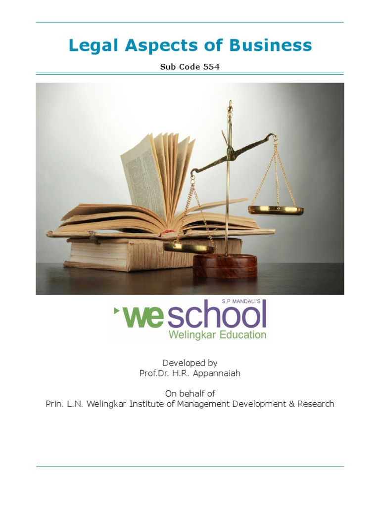 Legal v1 Common Business Law | | 554 Law ... of Aspects Of
